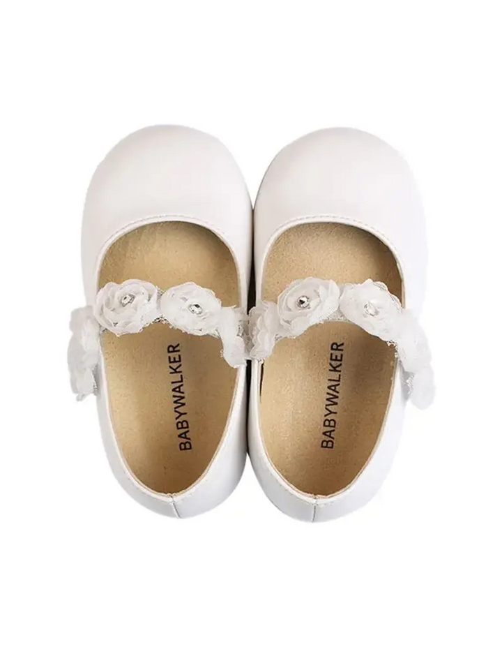 Γοβάκι Με Μονή Μπαρέτα Και Μονή Μπαρέτα Chiffon Λουλούδια Babywalker