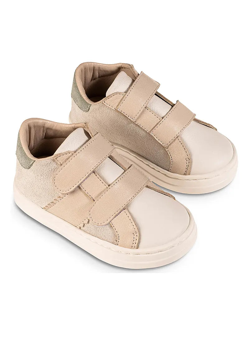 Sneaker Δερμάτινο Με Διπλά Χρατς Babywalker