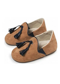 Μοκασίνι Από Δέρμα Suede Με Φουντάκια Babywalker