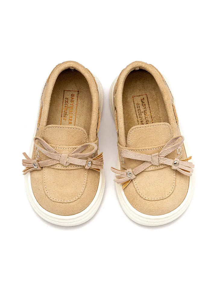 Loafer Καστόρινο Με Κρόσια Και Φιογκάκι Babywalker