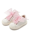 Sneaker Από Ύφασμα Glitter Με Κορδέλα Οργάντζας Babywalker