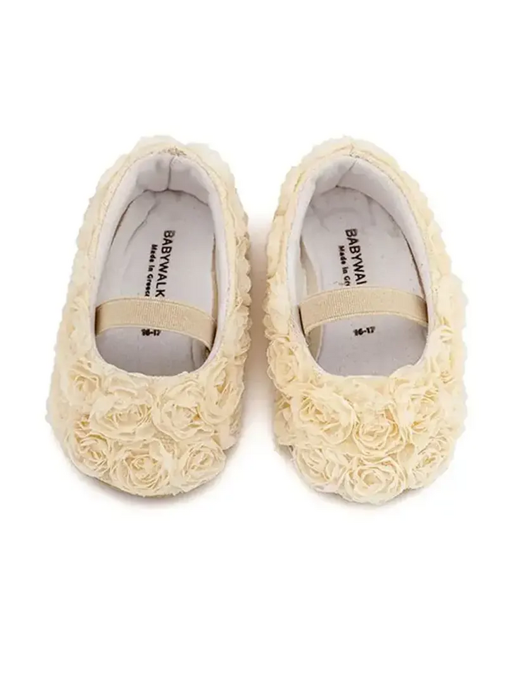 Μπαλαρίνα Διακοσμημένη με Chiffon Λουλούδια Babywalker