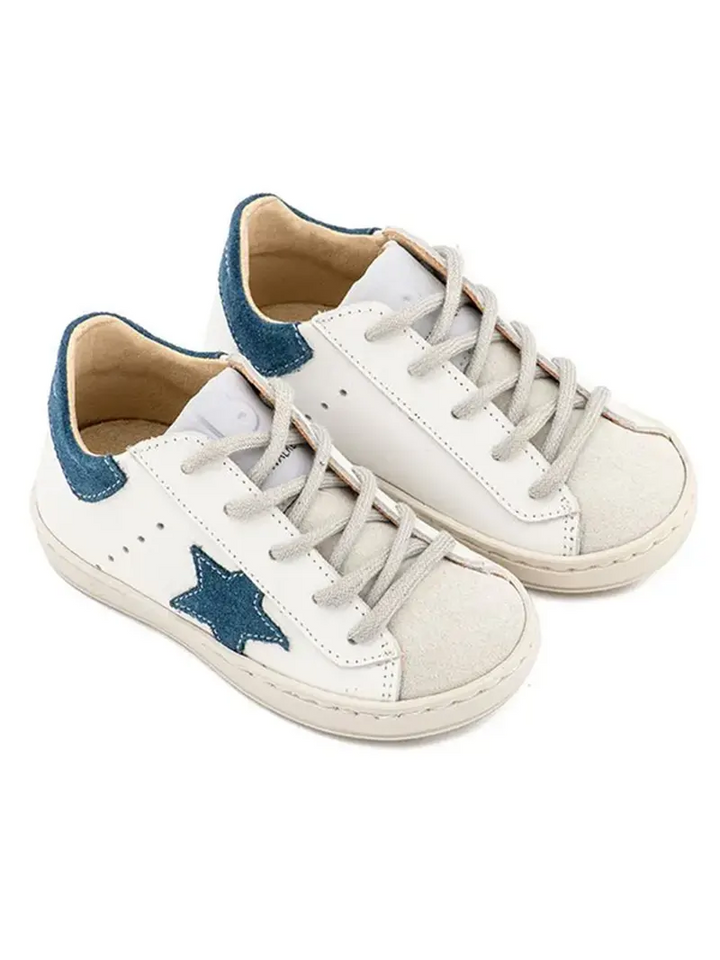 Sneaker Τρίχρωμο Δετό Με Αστέρι Στο Πλάι Babywalker