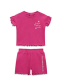 Βρεφικό Σετ Guess SET RIB SS T-SHIRT + RIB SHORT ΣΕΤ ΠΑΙΔΙΚΟ GIRL