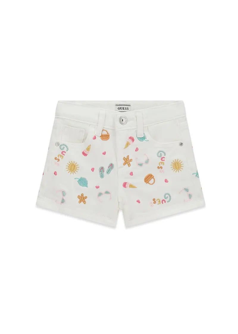 Παιδικό Σορτς Guess RIGID BULL DENIM SHORTS W/EMBR ΣΟΡΤΣ ΠΑΙΔΙΚΟ GIRL