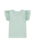 Παιδική Μπλούζα Guess SS T-SHIRT W/MESH FRILL ΜΠΛΟΥΖΑ ΠΑΙΔΙΚΟ GIRL