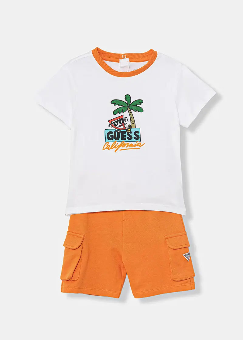 Βρεφικό Σετ Guess SET SS T-SHIRT+TERRY SHORTS ΣΕΤ ΠΑΙΔΙΚΟ BOY
