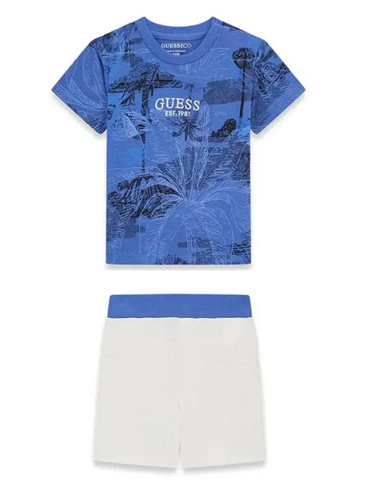 Βρεφικό Σετ Guess SET SS T-SHIRT+JERSEY SHORTS ΣΕΤ ΠΑΙΔΙΚΟ BOY