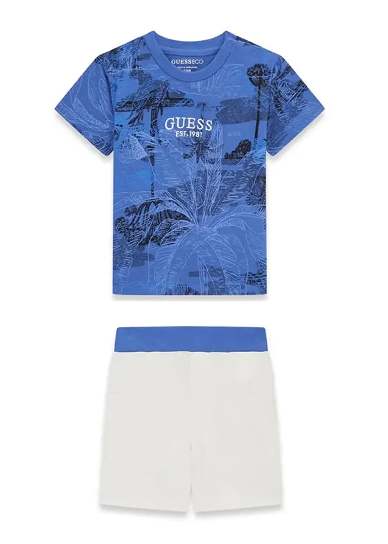 Βρεφικό Σετ Guess SET SS T-SHIRT+JERSEY SHORTS ΣΕΤ ΠΑΙΔΙΚΟ BOY