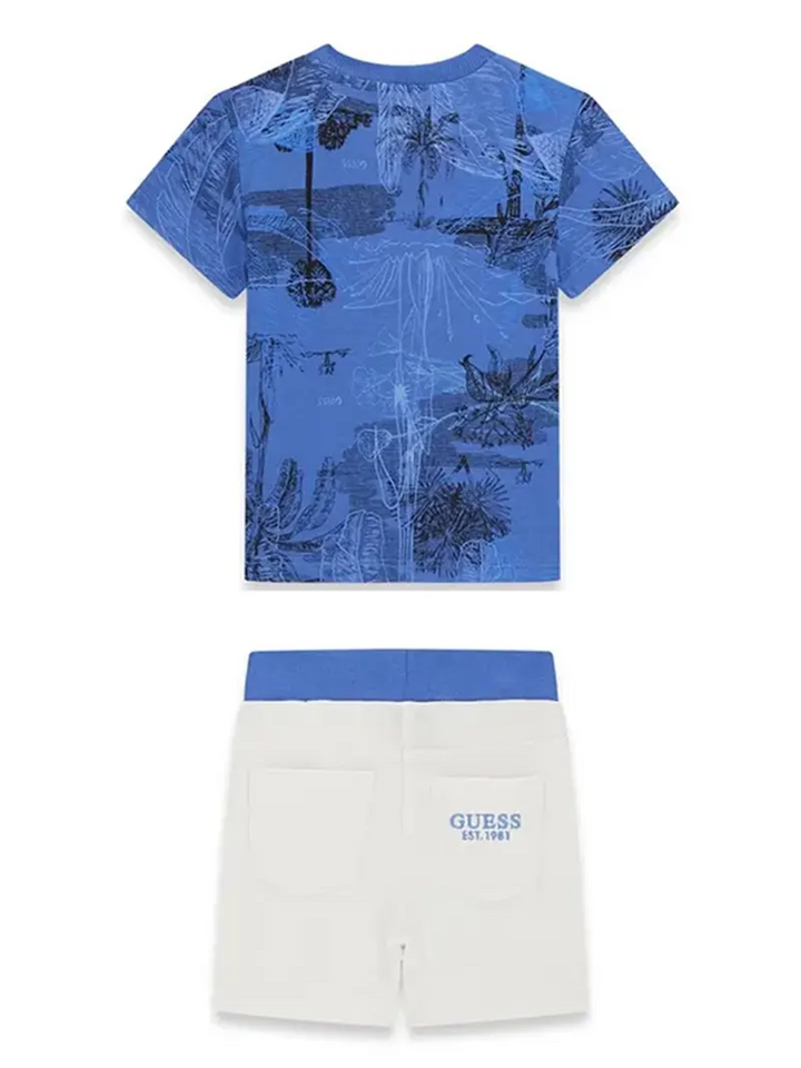 Βρεφικό Σετ Guess SET SS T-SHIRT+JERSEY SHORTS ΣΕΤ ΠΑΙΔΙΚΟ BOY