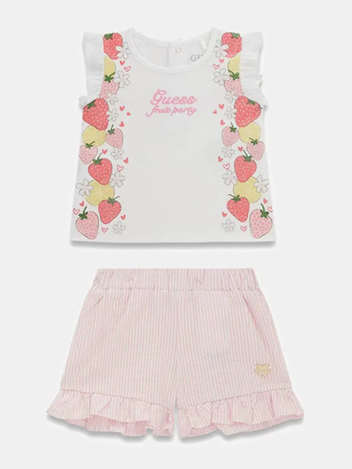Παιδικό Σετ Guess SET SS T-SHIRT+SEERSUCKER SHOR ΣΕΤ ΠΑΙΔΙΚΟ GIRL