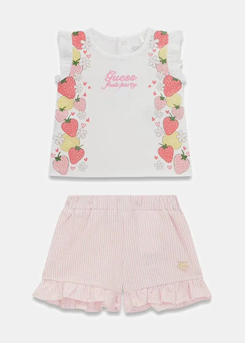 Παιδικό Σετ Guess SET SS T-SHIRT+SEERSUCKER SHOR ΣΕΤ ΠΑΙΔΙΚΟ GIRL