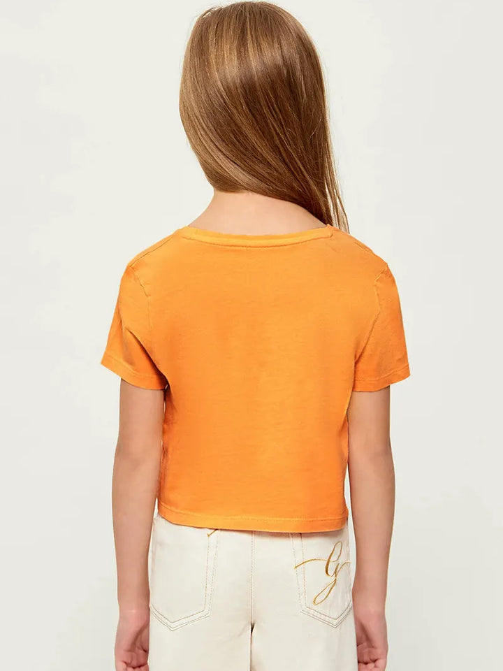 Παιδική Μπλούζα Guess SS CROP GARMENT DYE T-SHIRT ΜΠΛΟΥΖΑ ΠΑΙΔΙΚΟ GIRL