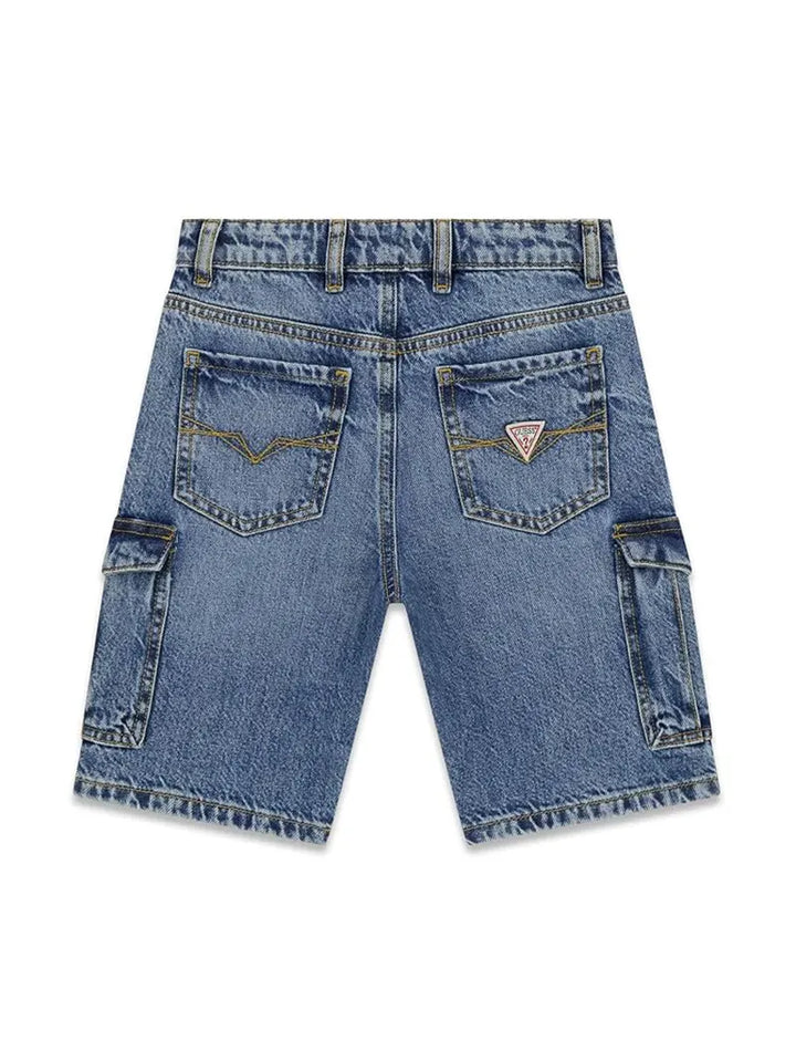 Παιδική Βερμούδα Guess RIGID DENIM CARGO SHORTS ΣΟΡΤΣ ΠΑΙΔΙΚΟ BOY