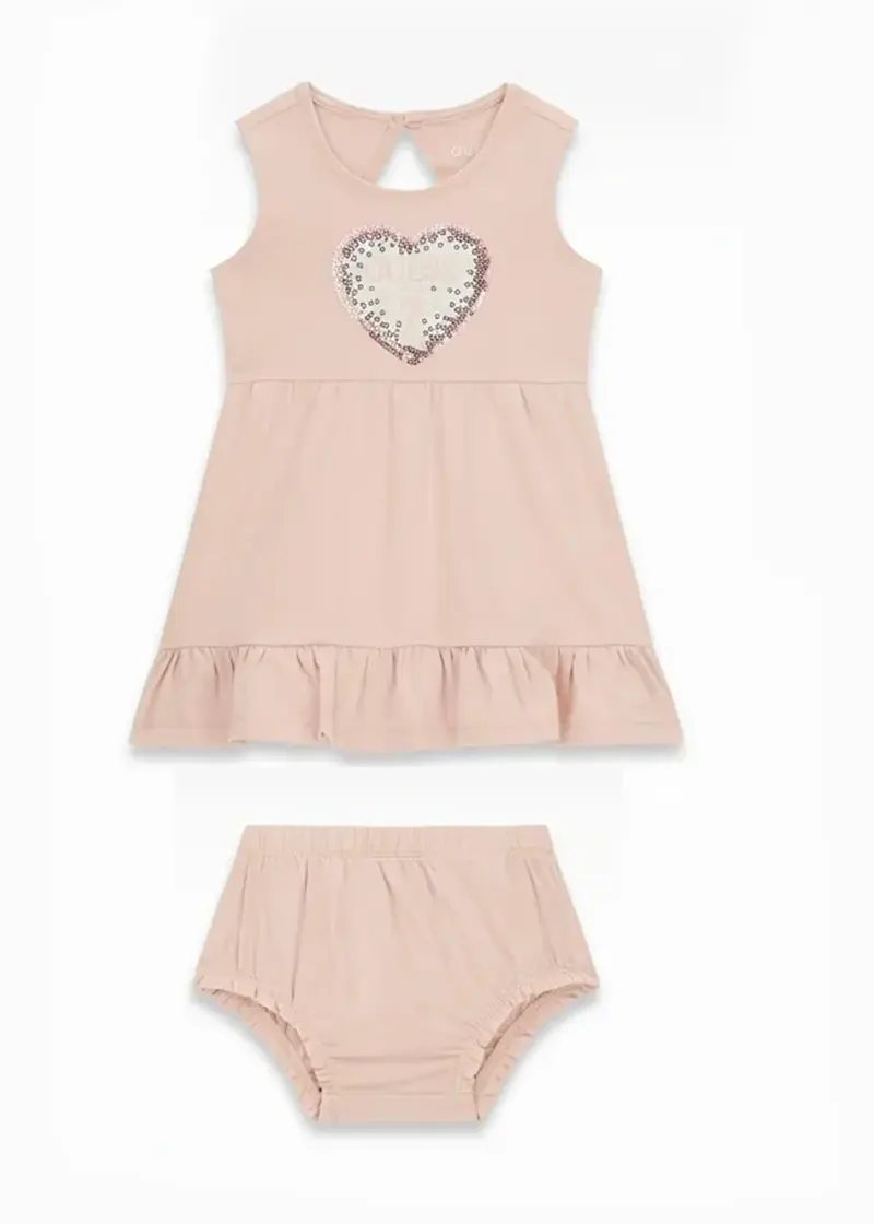 Βρεφικό Φόρεμα Guess SET SL DRESS+PANTIE ΦΟΡΕΜΑ ΠΑΙΔΙΚΟ GIRL