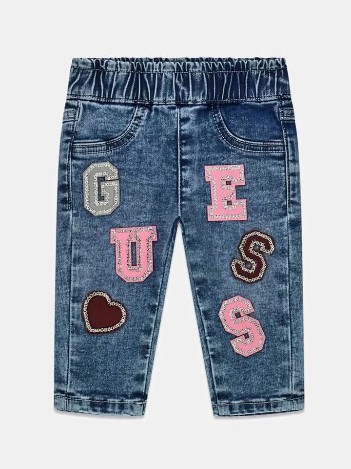 Παιδικό Παντελόνι Guess PAPER BAG REGULAR STRETCH DENI
