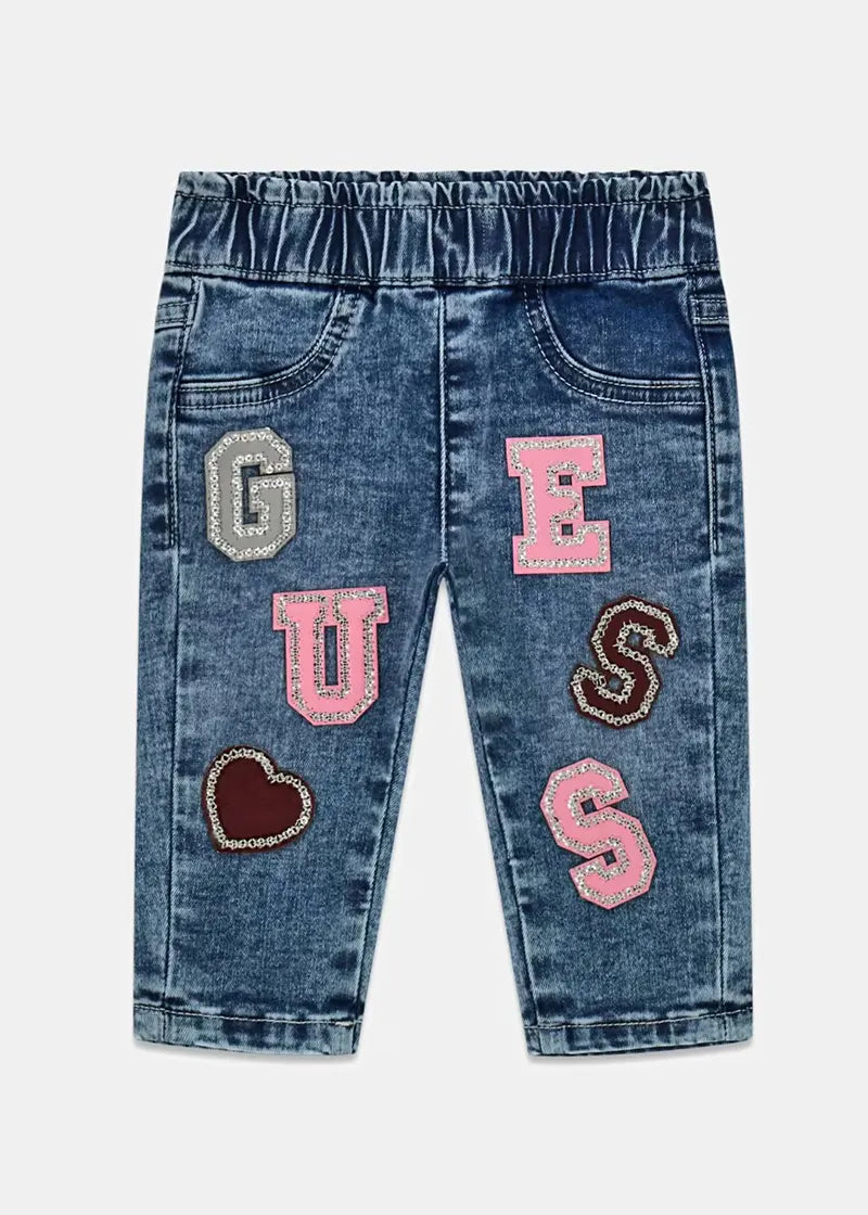 Παιδικό Παντελόνι Guess PAPER BAG REGULAR STRETCH DENI