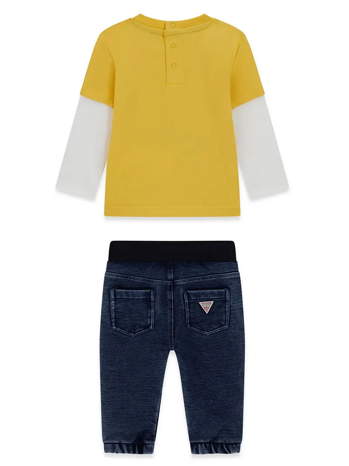 Παιδικό Σετ Guess SET LS T-SHIRT+KNIT DENIM PANT