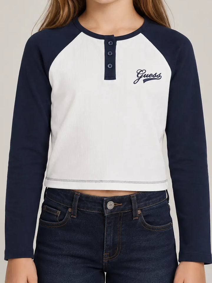 Παιδική Μπλούζα Guess SLIM RAGLAN LS T-SHIRT ΜΠΛΟΥΖΑ ΠΑΙΔΙΚΟ