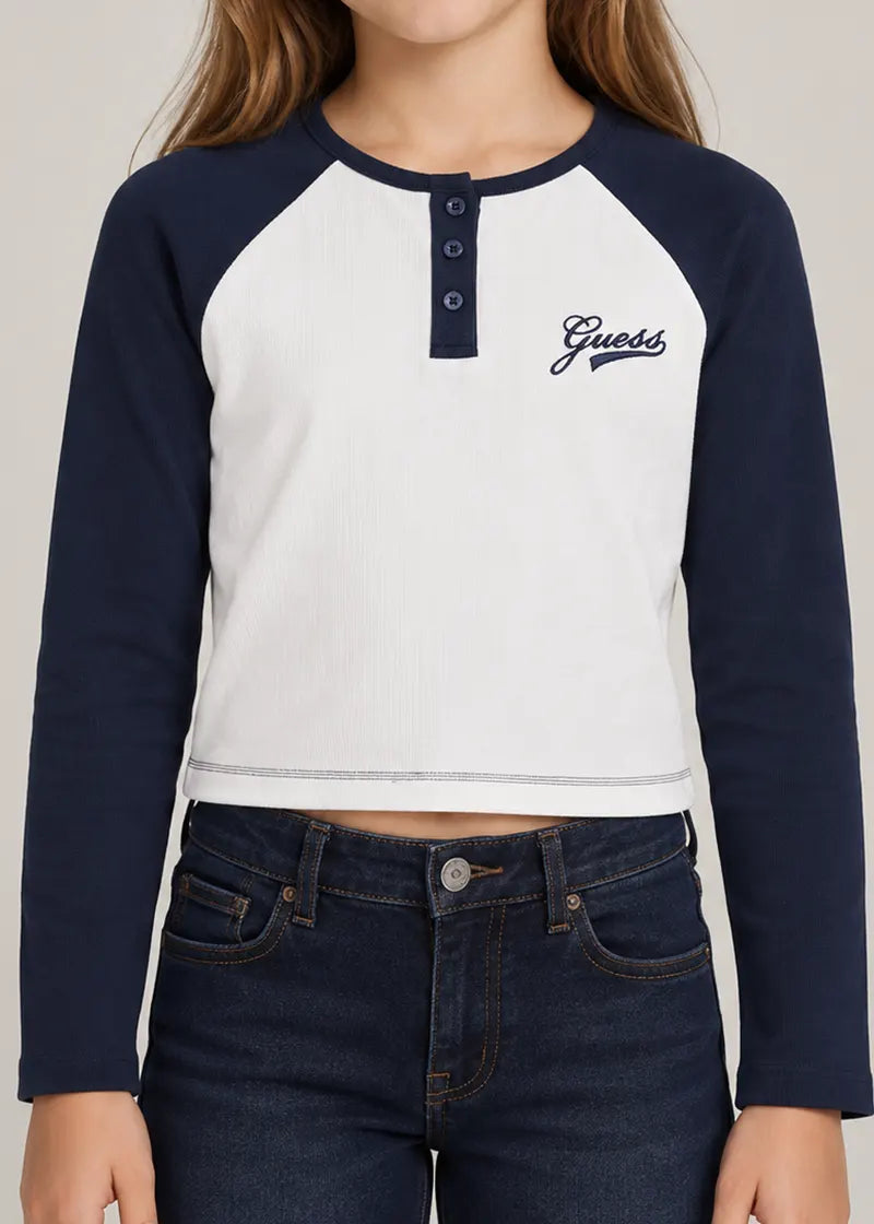 Παιδική Μπλούζα Guess SLIM RAGLAN LS T-SHIRT ΜΠΛΟΥΖΑ ΠΑΙΔΙΚΟ