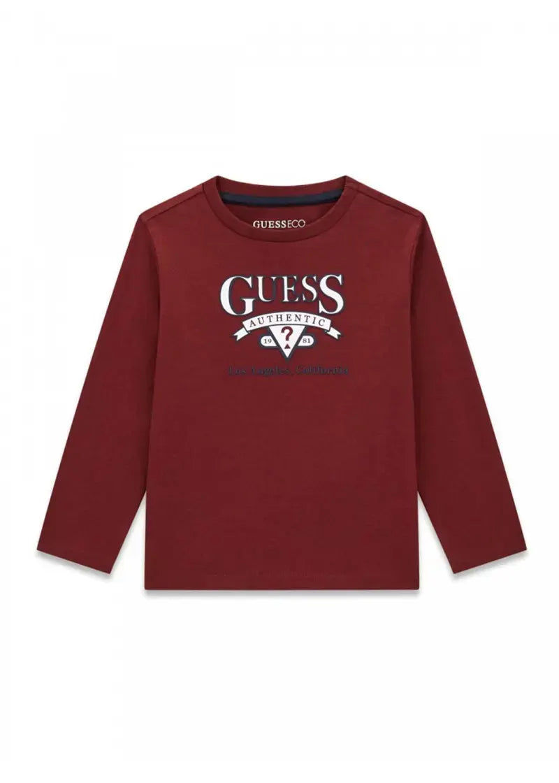 Παιδική Μπλούζα Guess LS T-SHIRT_LOGO ΜΠΛΟΥΖΑ ΠΑΙΔΙΚΟ BOY