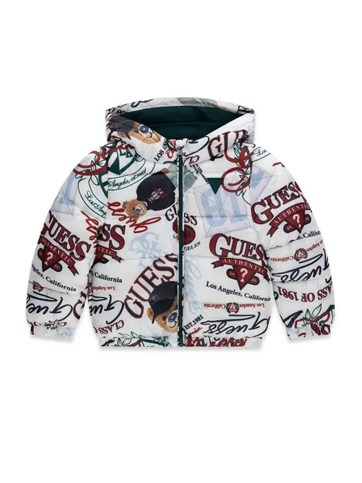 Παιδικό Μπουφάν Guess POLYESTER HOODED LS PUFFER JAC ΜΠΟΥΦΑΝ ΠΑΙΔΙΚΟ
