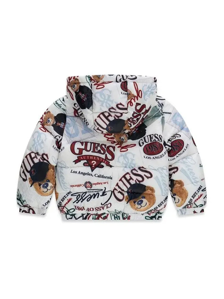 Παιδικό Μπουφάν Guess POLYESTER HOODED LS PUFFER JAC ΜΠΟΥΦΑΝ ΠΑΙΔΙΚΟ