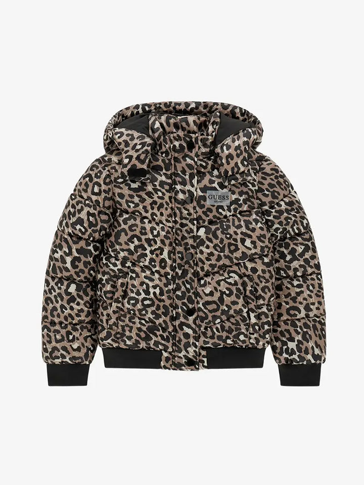 Παιδικό Μπουφάν Guess POLYESTER HOODED LS PUFFER JAC ΜΠΟΥΦΑΝ ΠΑΙΔΙΚΟ GIRL