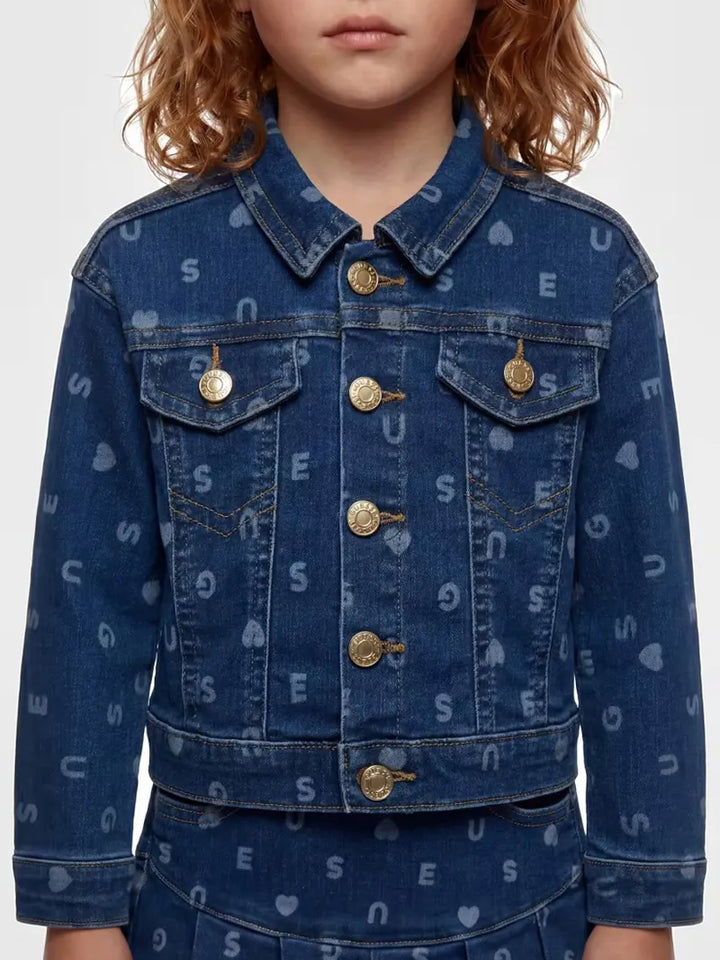 Παιδικό Μπουφάν Guess STRETCH DENIM JACKET W/LASER ΜΠΟΥΦΑΝ ΠΑΙΔΙΚΟ GIRL