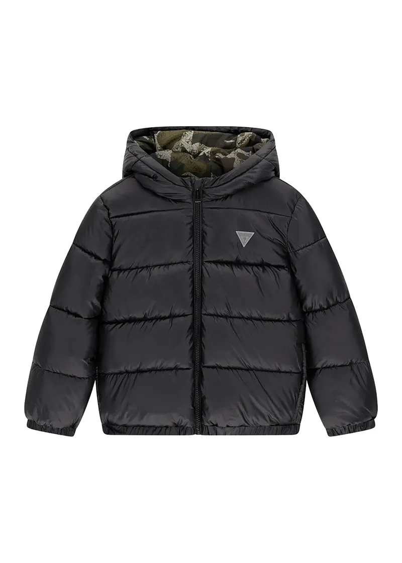 Παιδικό Μπουφάν Guess POLYESTER HOODED LS PUFFER JAC ΜΠΟΥΦΑΝ ΠΑΙΔΙΚΟ BOY