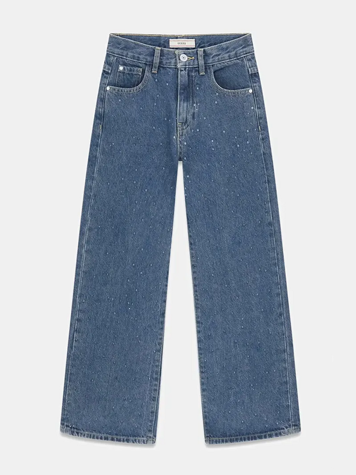 Παιδικό Παντελόνι Guess 90S RIGID DENIM W/SHADE BLUE R ΠΑΝΤΕΛΟΝΙ ΠΑΙΔΙΚΟ GIRL