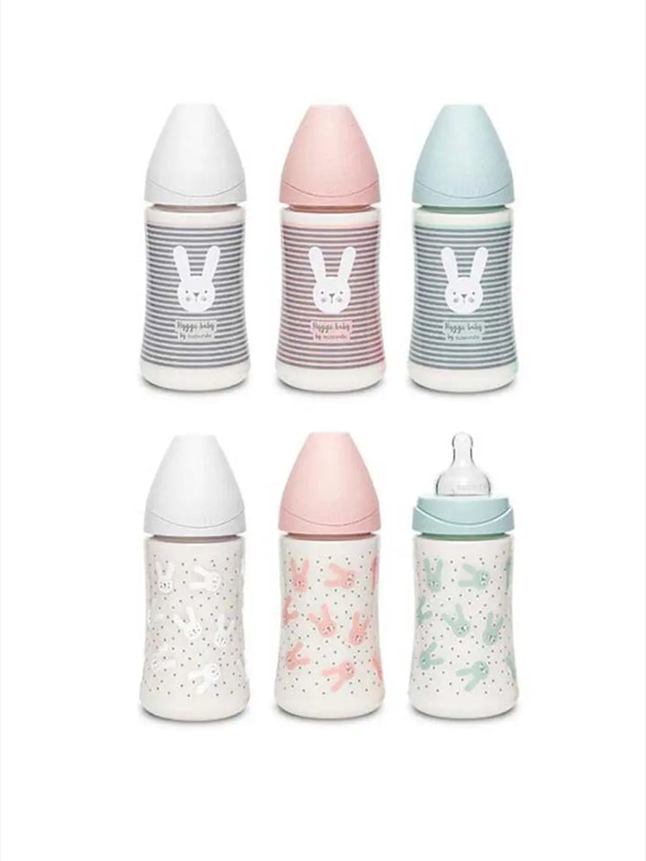 Μπιμπερό Πλαστικό Hygge Whiskers Grey 270 Ml Από Θηλή Σιλικόνης Suavinex