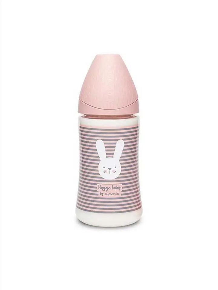 Μπιμπερό Πλαστικό Hygge Whiskers Pink 270 ml Από Θηλή Σιλικόνης Suavinex
