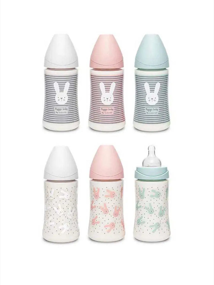 Μπιμπερό Πλαστικό Hygge Whiskers Pink 270 ml Από Θηλή Σιλικόνης Suavinex