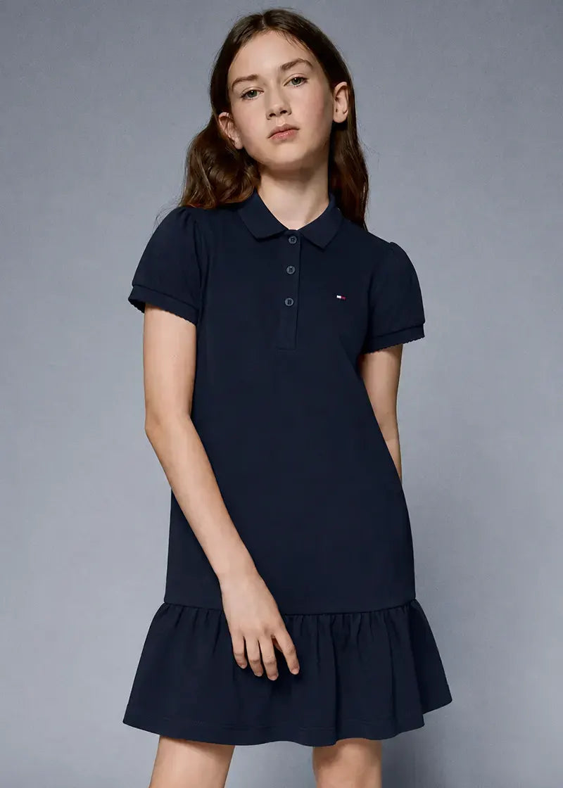 Παιδικό Φόρεμα Tommy Hilfiger PIQUE POLO DRESS SS