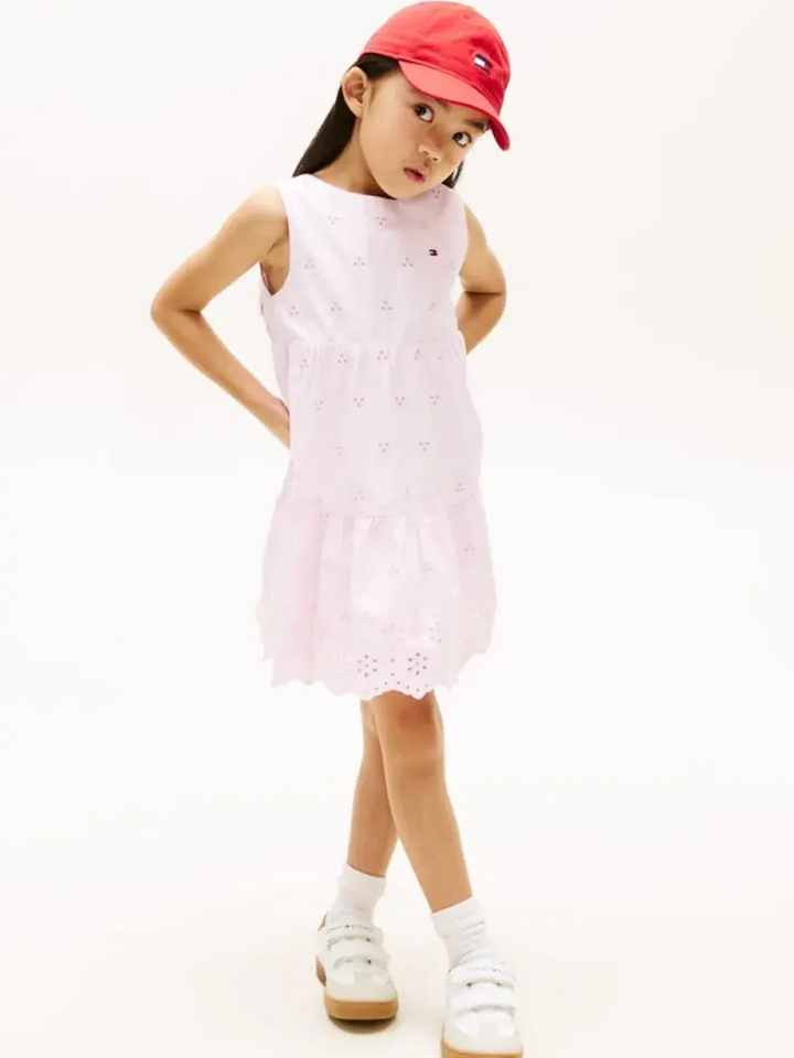 Παιδικό Φόρεμα Tommy Hilfiger LG BRODERIE ANGLAISE BOW DRESS
