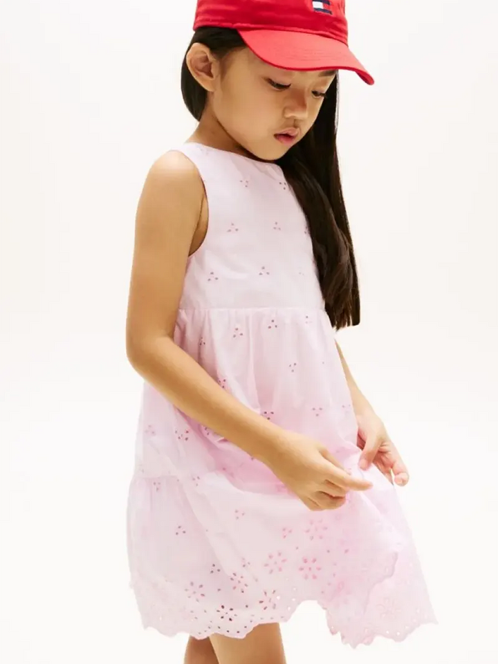 Παιδικό Φόρεμα Tommy Hilfiger LG BRODERIE ANGLAISE BOW DRESS