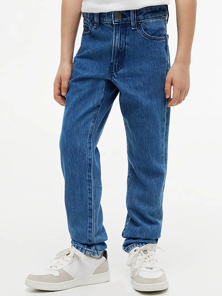 Παιδικό Παντελόνι Tommy Hilfiger STRAIGHT MID WASH JEANS
