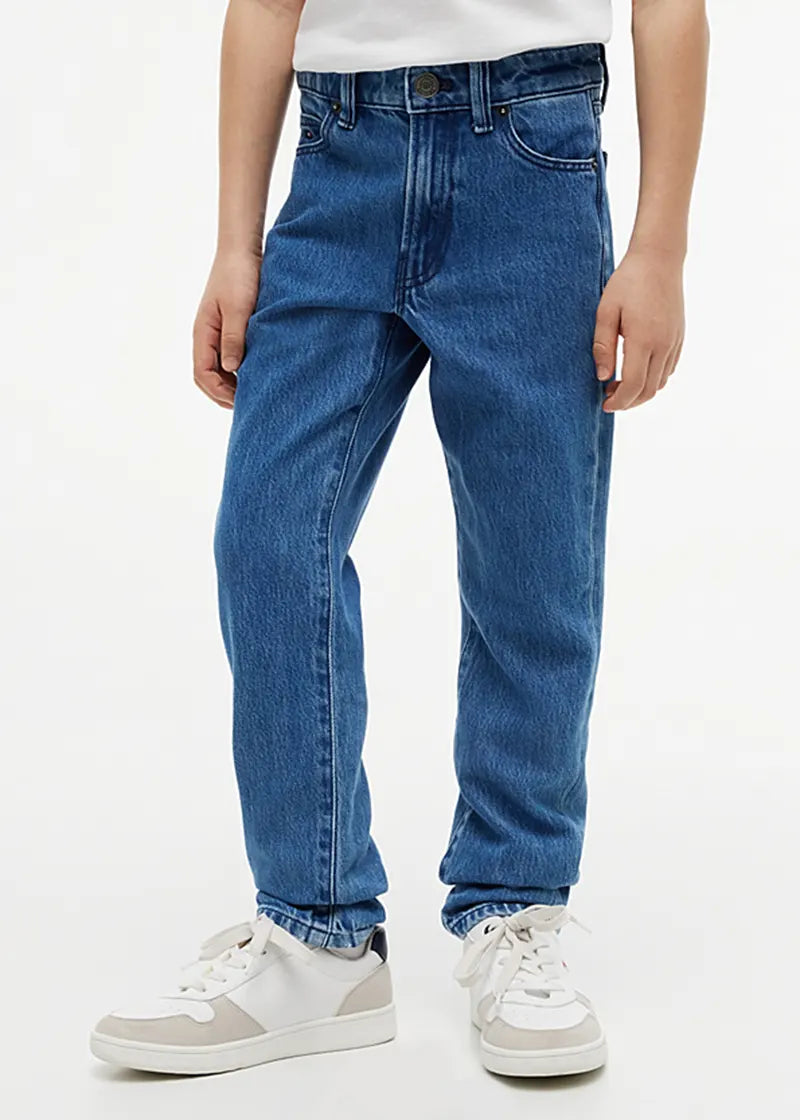 Παιδικό Παντελόνι Tommy Hilfiger STRAIGHT MID WASH JEANS