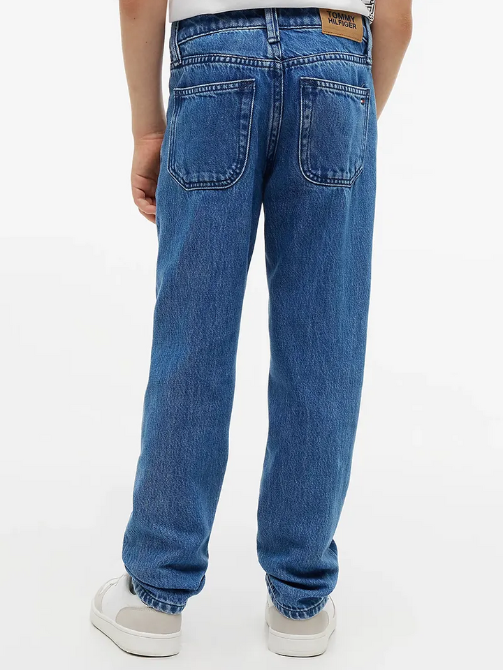 Παιδικό Παντελόνι Tommy Hilfiger STRAIGHT MID WASH JEANS