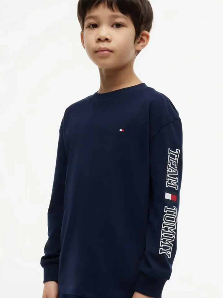 Παιδική Μπλούζα Tommy Hilfiger TEAM TOMMY GRAPHIC T-SHIRT LS