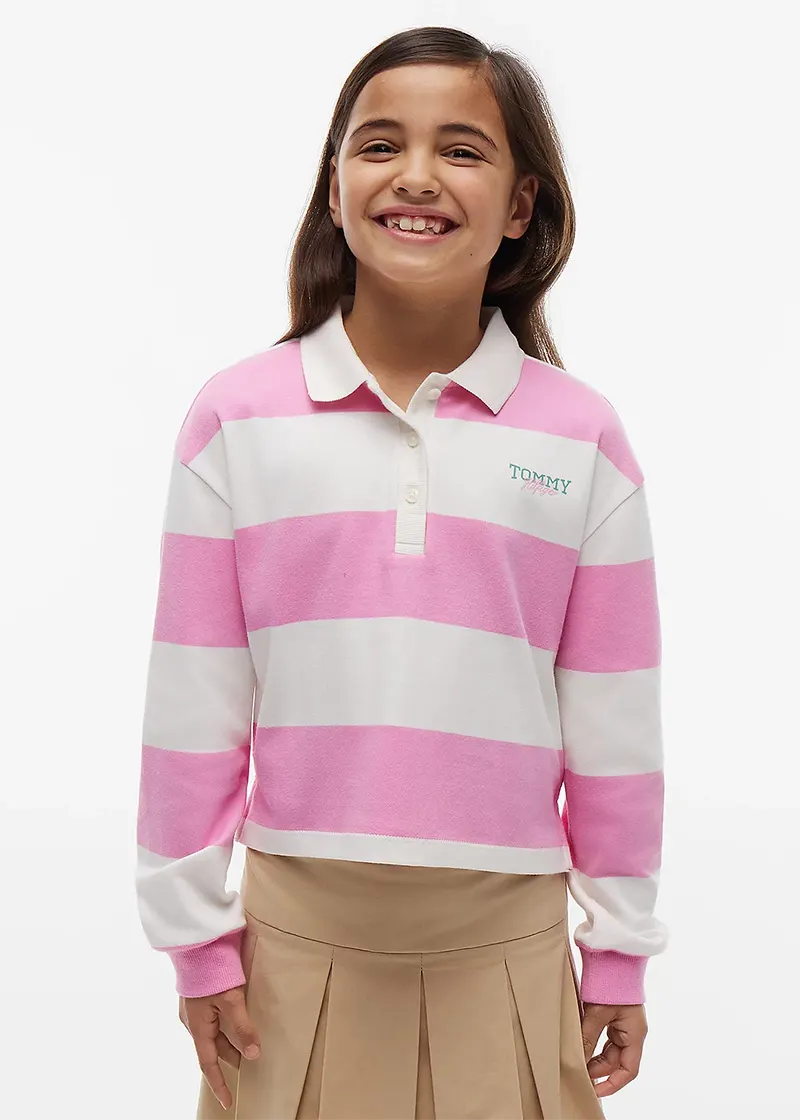 Παιδική Μπλούζα Tommy Hilfiger RUGBY STRIPE POLO LS