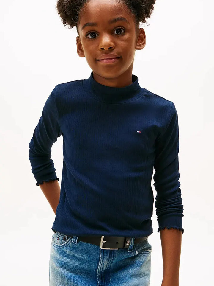 Παιδική Μπλούζα Tommy Hilfiger MOCK NECK TOP LS