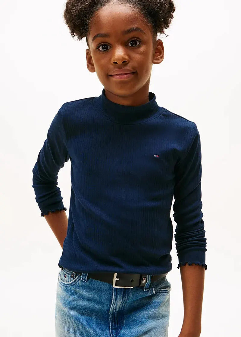 Παιδική Μπλούζα Tommy Hilfiger MOCK NECK TOP LS