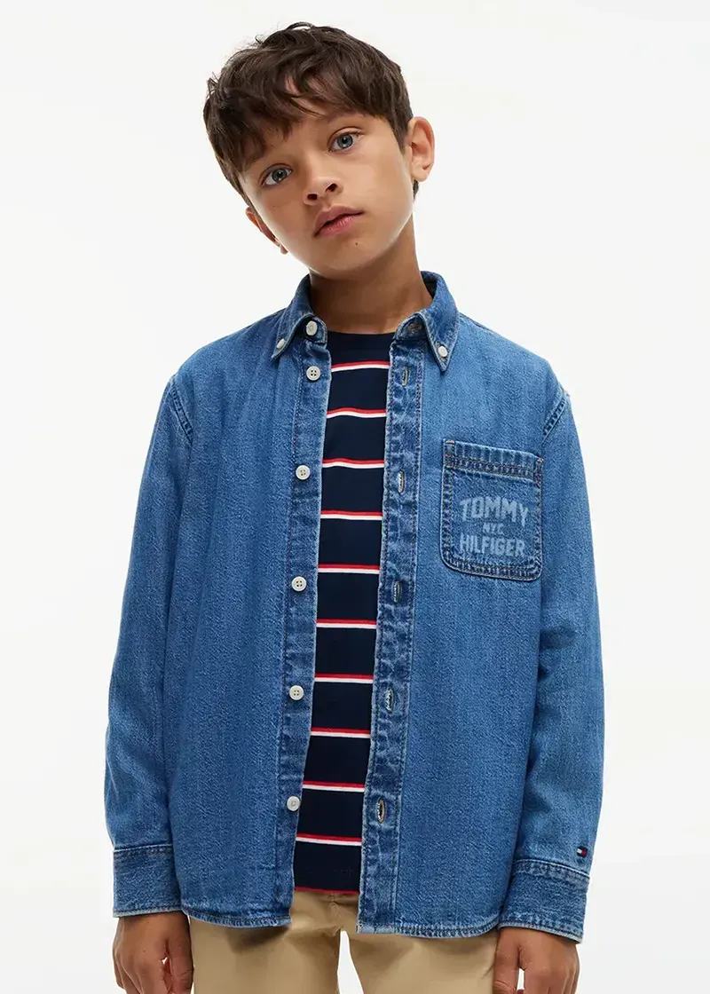 Παιδικό Πουκάμισο Tommy Hilfiger DENIM SHIRT