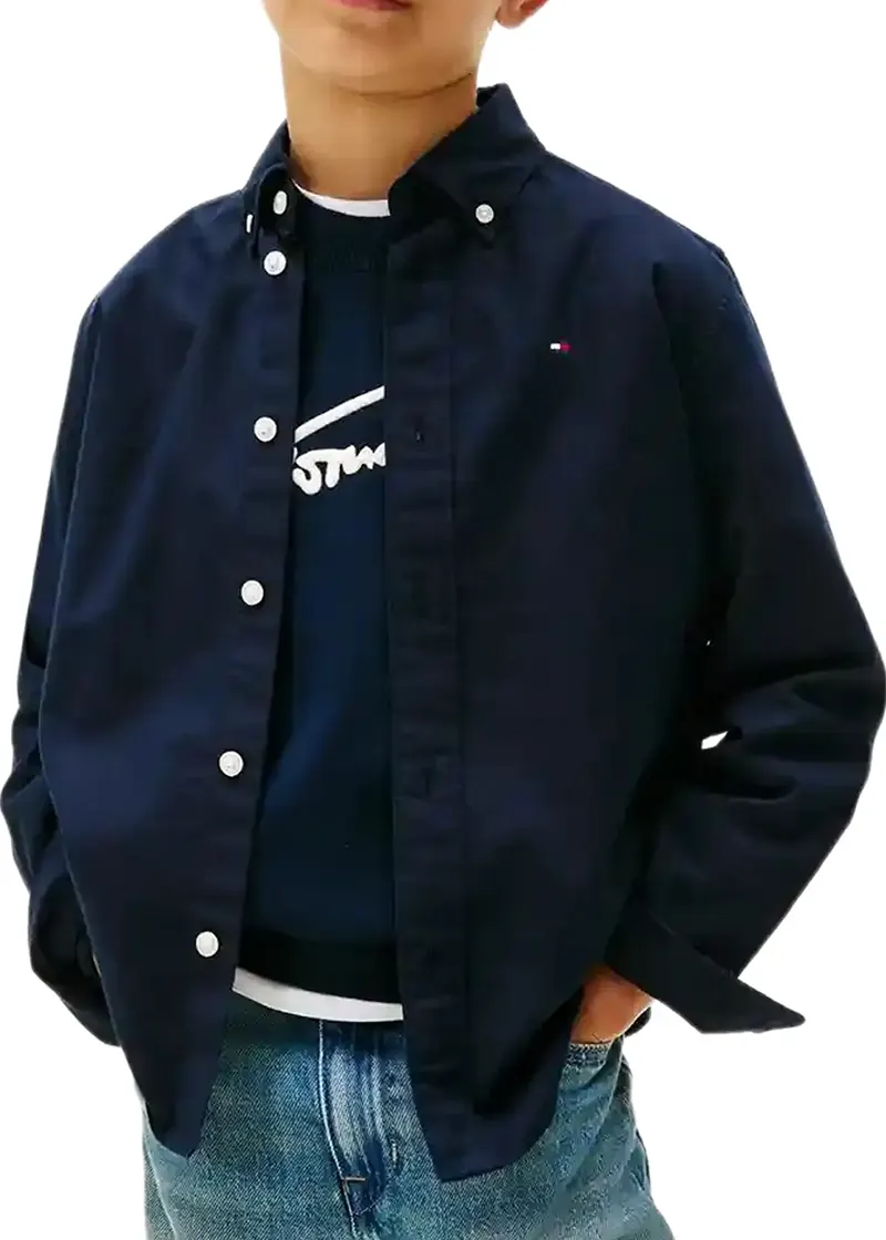 Παιδικό Πουκάμισο Tommy Hilfiger FLAG OXFORD SHIRT LS