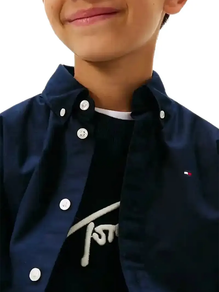 Παιδικό Πουκάμισο Tommy Hilfiger FLAG OXFORD SHIRT LS