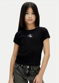 Παιδική Μπλούζα Calvin Klein MONOLOGO RIB BABY TEE