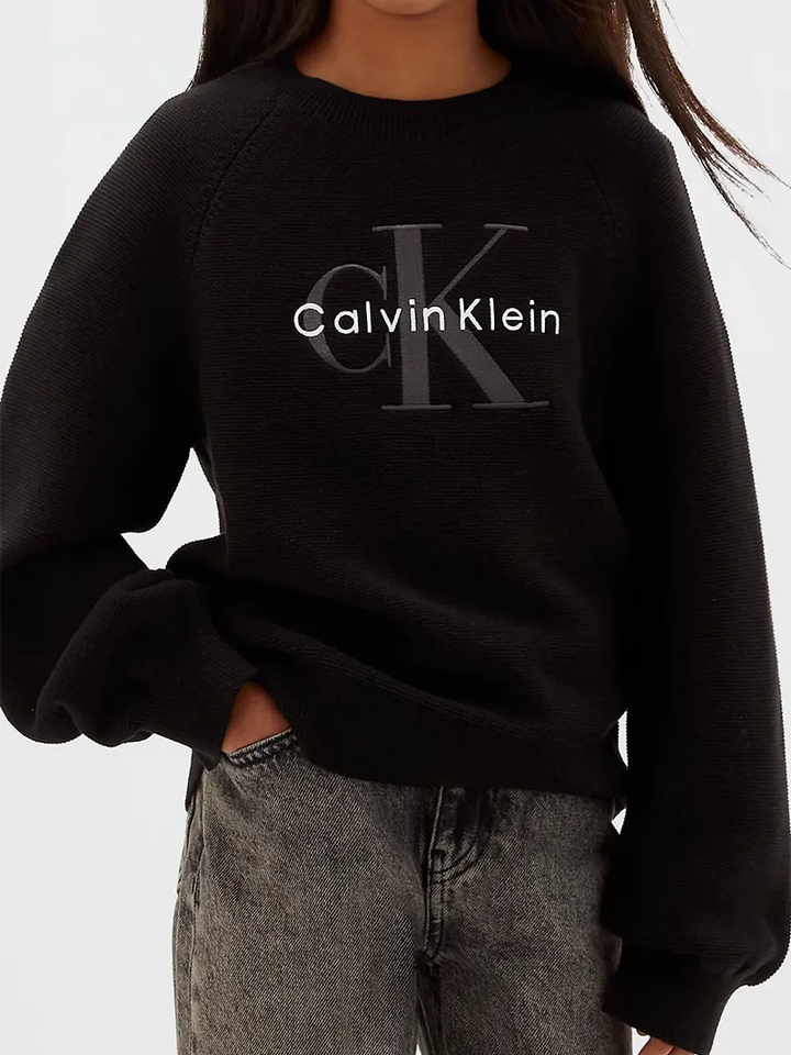 Παιδική Μπλούζα Calvin Klein MONOLOGO FASHION CN SWEATER