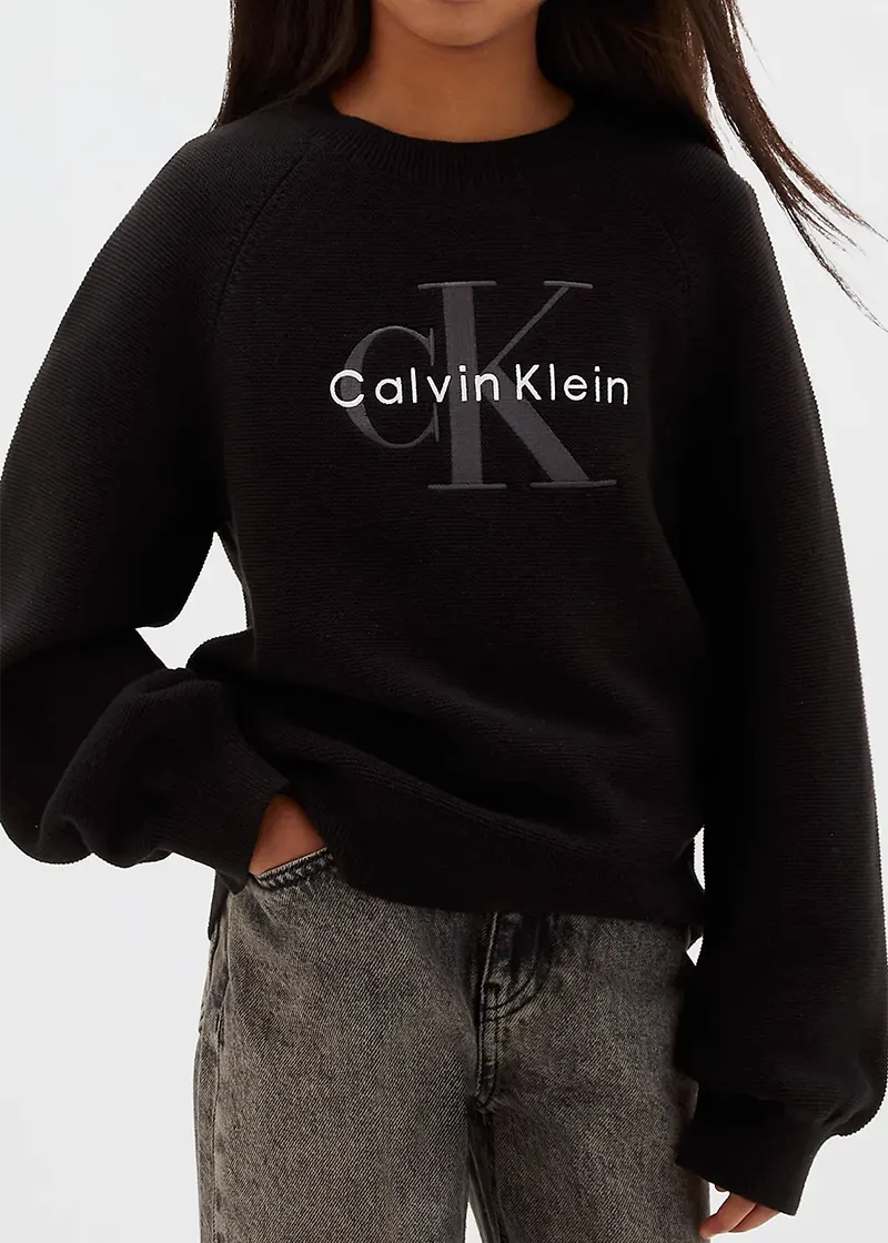 Παιδική Μπλούζα Calvin Klein MONOLOGO FASHION CN SWEATER